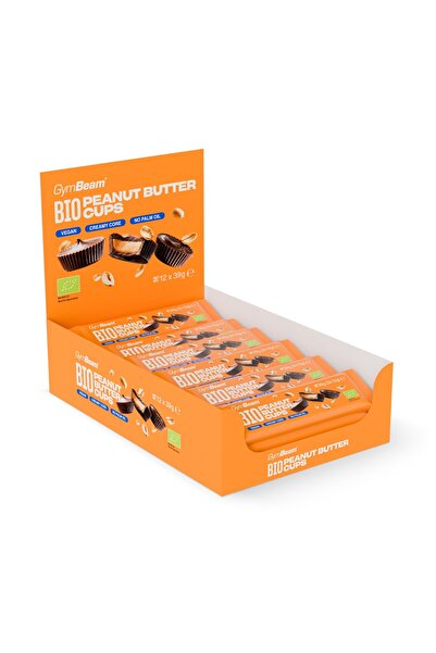 GymBeam BIO Batoane cu unt de arahide, 12 x 39 g