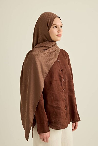 Modakaşmir Шарф з шовковистим жакардовим візерунком серії "Кільця"