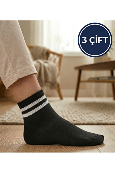 CLEWEAR جوارب تنس نصفية مخططة للجنسين من كوليج