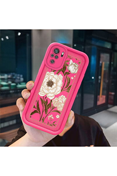 ucuc Redmi Note 10 4G/Note 10S Compatible Pink Red Silicone Case Shockproof C...