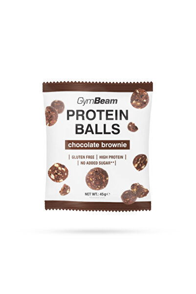 GymBeam Biluțe proteice, 45 g, brownie cu ciocolată