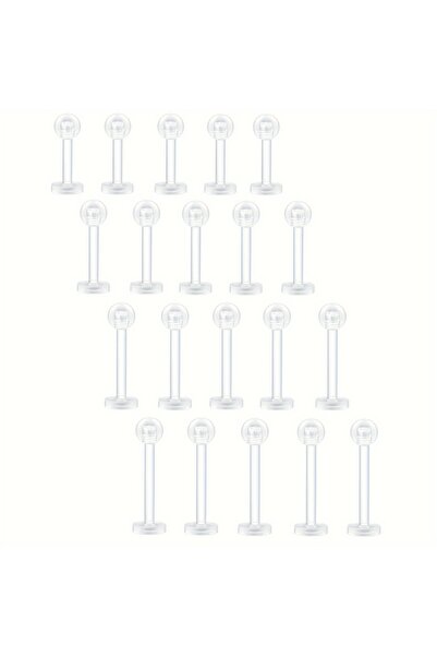 Choice3 20Pcs 6-8-10-12mm 10~20pcs/Set Transparent Acrylic Bioflex Tragus Ret...