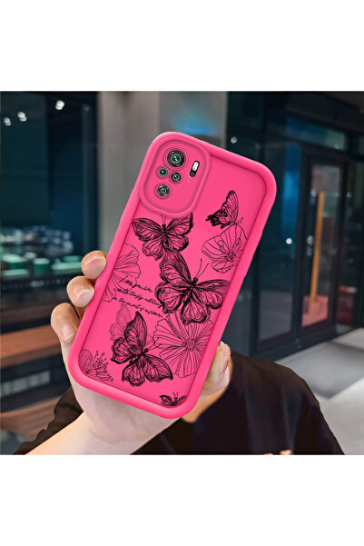 ucuc Redmi Note 10 4G/Note 10S Compatible Pink Red Silicone Case Shockproof C...