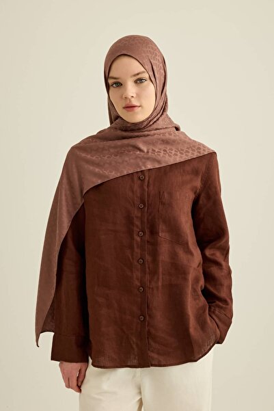 Modakaşmir Шарф з шовковистим жакардовим візерунком серії "Кільця"