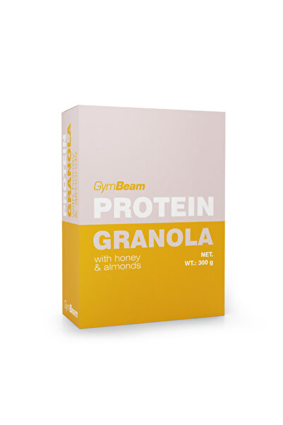 GymBeam Granola Proteică cu Miere și Migdale, 300 g
