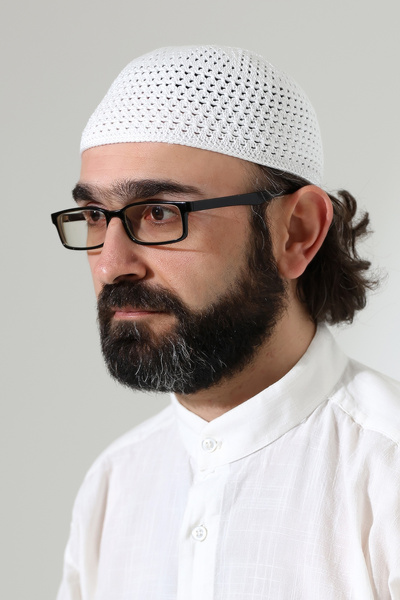 ihvan online Amber Knitted Prayer Cap, Knitted Motif Prayer Cap White