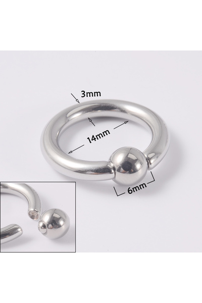 Choice23 Round Face Nose Rings & Studs 1PC Silver A 1-3PCS Big Large Gauge Ca...