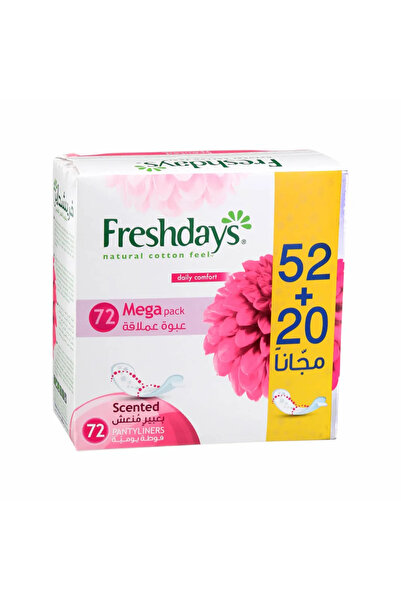 Fresh Freshdays Natural Cotton Feel Scented Pantyliners For Daily Comfort Meg...