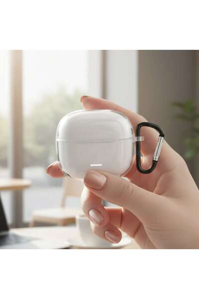 CaseOnn Redmi Buds 8 Active Case with Strap Attachment Transparent Silicone C...