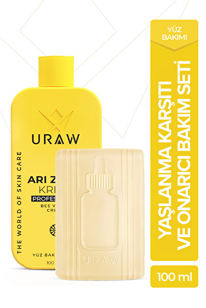 Uraw Sarı Kantaron Sabunu & Arı Zehri Kremi Seti | Cilt Görünümünü Dengeleyic...