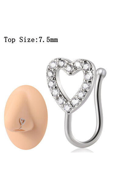 Choice3 1PC Style J 1PC 316L Surgical Steel Nose Ring Hoop C Shape Septum Rin...