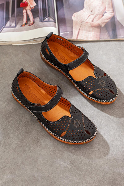 Adım Adım Venüs Genuine Leather Orthopedic Shoes with Top Belt