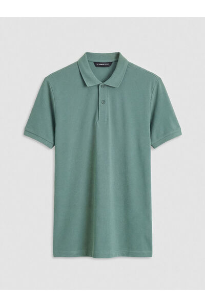 LC Waikiki Yeşil Polo Yaka Erkek Pike Tişört