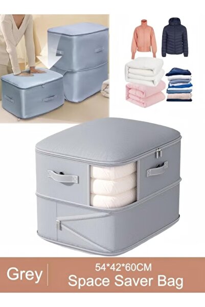 Generic Comforter Storage Bag with Handle 54*42*60cm Space Saving Self Compre...