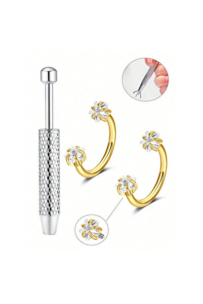 Choice5 C-shaped and spiral Face 18G 1.0x8mm Nose Rings & Studs 6 18G 2pcs Ho...