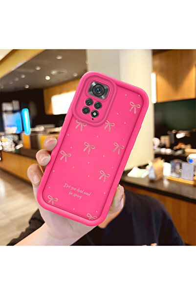 Hontinga Redmi Note 11S Compatible Silicone Shockproof Rose Red Phone Case Bo...