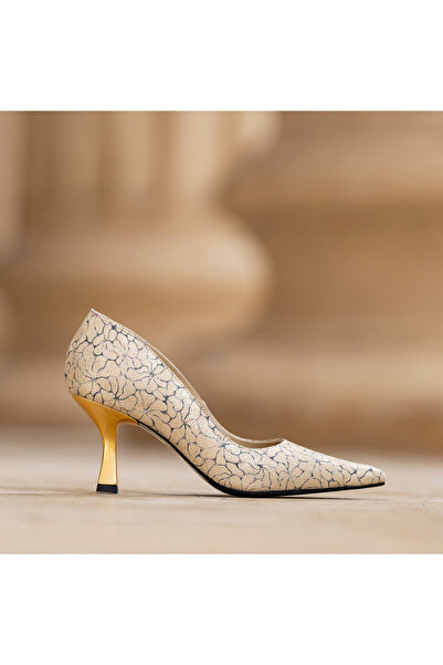 CONDUR by alexandru Pantofi de damă cu toc clepsidră Sophie Floare Albă - 38