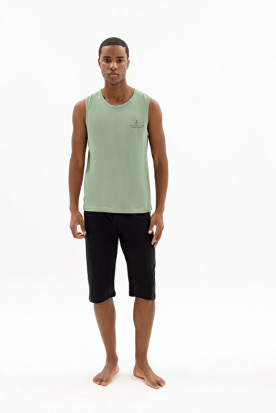 KLY 100% bumbac, costum capri fără mâneci pentru bărbați, sezon nou, de vară