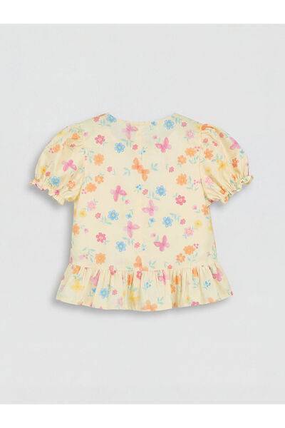 LC Waikiki Ruffled Linen Look Girls' Shirt