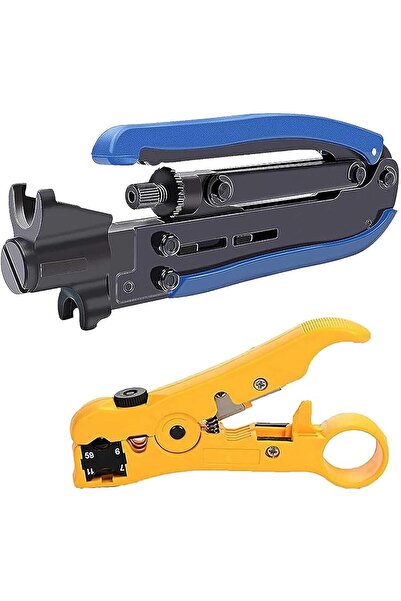 Arabest Compression Tool Coaxial Cable Crimper Kit, Coaxial Cable Crimper Kit...