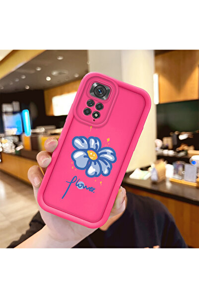 Hontinga Redmi Note 11S Compatible Silicone Shockproof Rose Red Phone Case Fl...