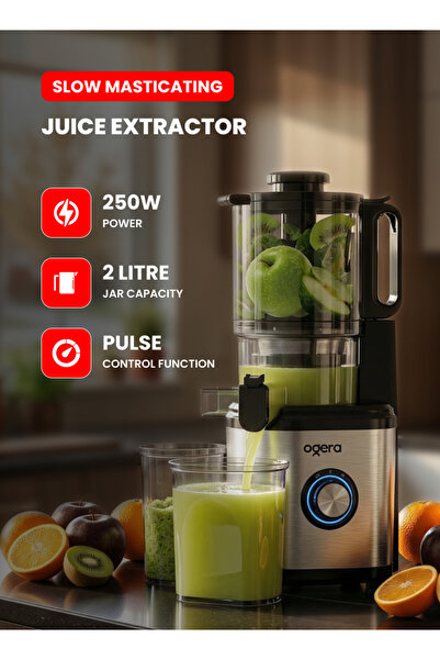 Ogera Slow Juicer 250W | Masticating Juicer Extractor for Fruits & Vegetables...
