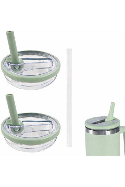 Stanley Compatible Leak-Proof Lid for Quencher 1.18 Lt Thermoses with Straw