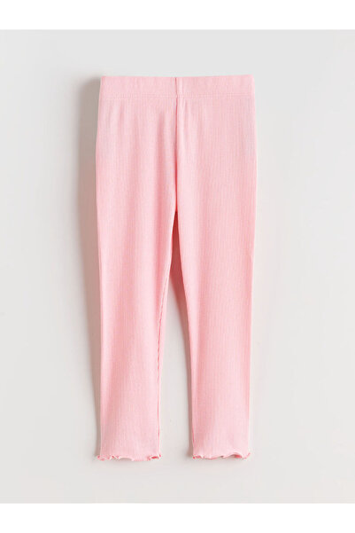 LC Waikiki Pink Girls' Ruffled Leggings