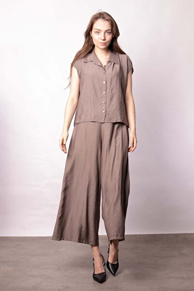 Jument Γυναικείο πουκάμισο με γιακά, ανοιχτό στους ώμους, με κουμπιά, χαλαρή ...