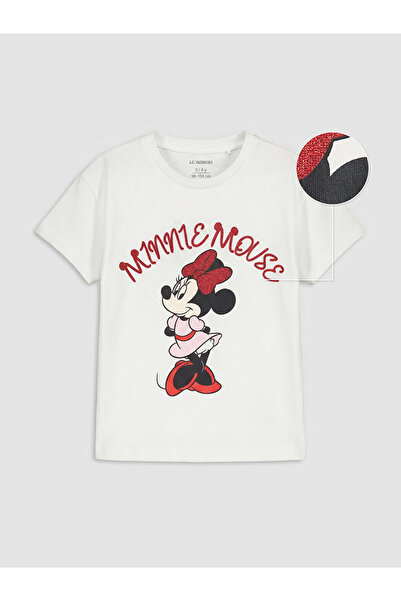 LC Waikiki Rmz Gi̇yi̇m Farkiyla Minnie Mouse Printed Girls' T-Shirt