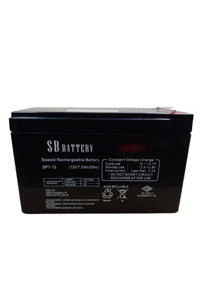 SB BATTERY 12V 7Ah Akü Ups Aküsü SP7-12