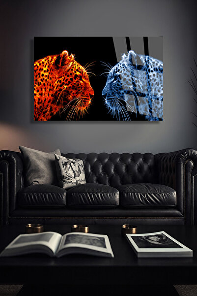 TAULART ΑΝΘΕΚΤΙΚΟ ΓΥΑΛΙΝΟ ΤΡΑΠΕΖΙ ΜΕ ΣΧΕΔΙΑ ΦΩΤΙΑΣ ΚΑΙ ΠΑΓΟΥ, ΣΥΜΒΟΛΙΣΜΟΣ ΛΕΟ...