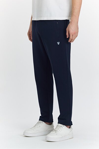Marco Ferry Large Size Men's Cotton Sweatpants Navy Blue 0032-L