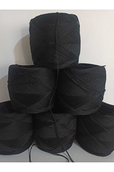 İPEK YÜN İPLİK DÜNYASI Koton (Italian Mercerized) Knitting Yarn (Black) 100Gr