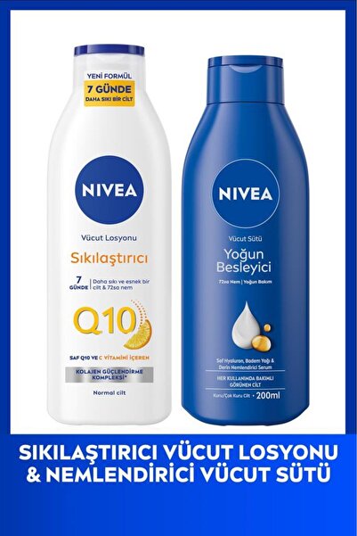 NIVEA Q10 7 Günde Sıkılaştırıcı Vücut Losyonu 250ml ve Yoğun Besleyici Bakım ...