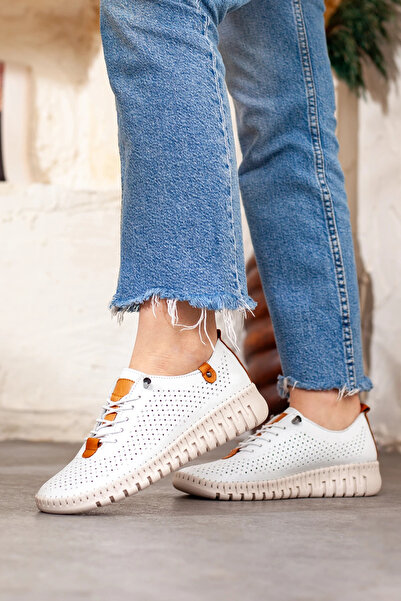 Adım Adım Women's Genuine Leather Extra Comfortable Orthopedic Shoes