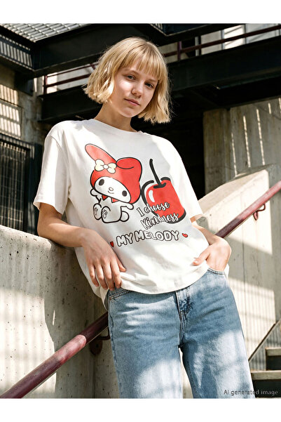 LC Waikiki Crew Neck My Melody Printed Girl's T-Shirt