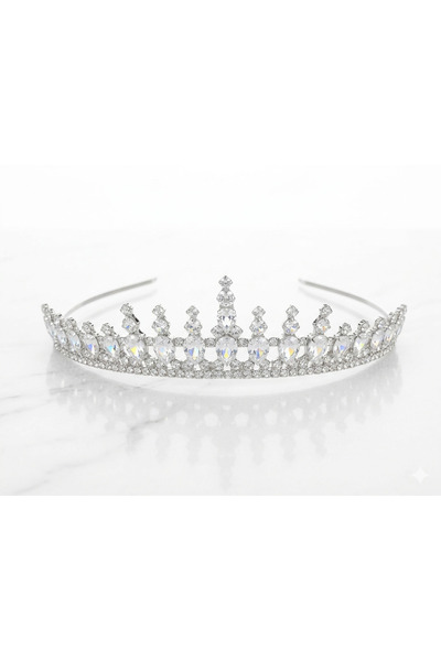 Ümaks Silvers Premium Zircon Stone Elegant Princess Bridal Crown – Sparkling ...