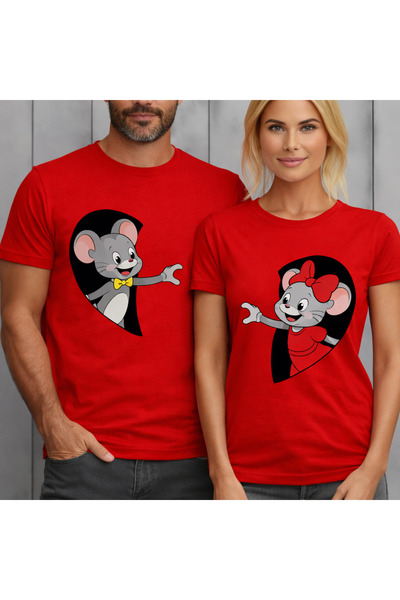 VODEXA Μπλουζάκι Unisex Oversize με στάμπα CUTE MICE, 100% βαμβακερό, άνετη ε...