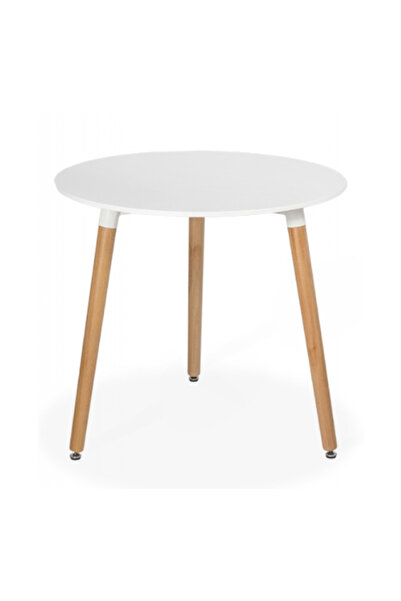 BASE Round MDF White Coffee Table for Living Room 80 x 74cm