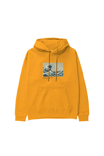 The Lucid Lab Kanagawa Oki Nami Ura Hoodie - Orange
