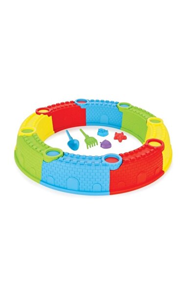 PİLSAN Modular sandbox with shovel, rake and 3 sand molds included Castle Mul...