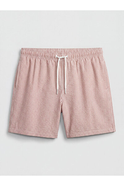 LC Waikiki Orange Striped Men's Swim Shorts from Güli̇s Gi̇yi̇m