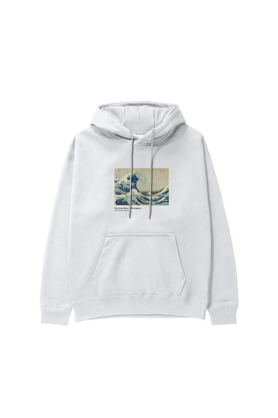 The Lucid Lab Kanagawa Oki Nami Ura Hoodie - White