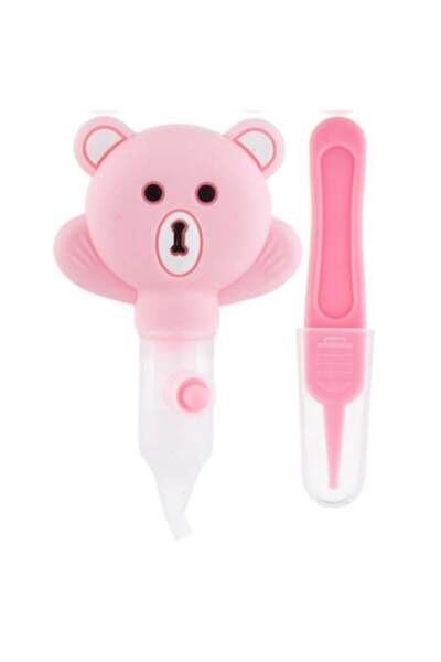 FUSIONTECHX Aspirator nazal manual pentru bebeluși, din silicon, model ursule...