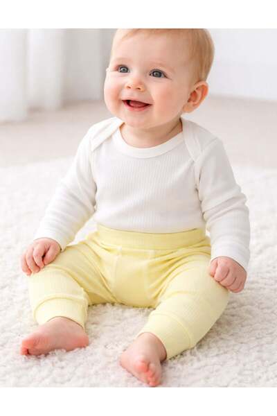OrganicKid Serene Bebek Sarı Harem Pantolon