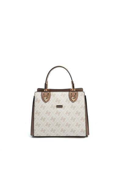 Silver Polo Silver & polo sp1133 women's handbag monogram beige-latte