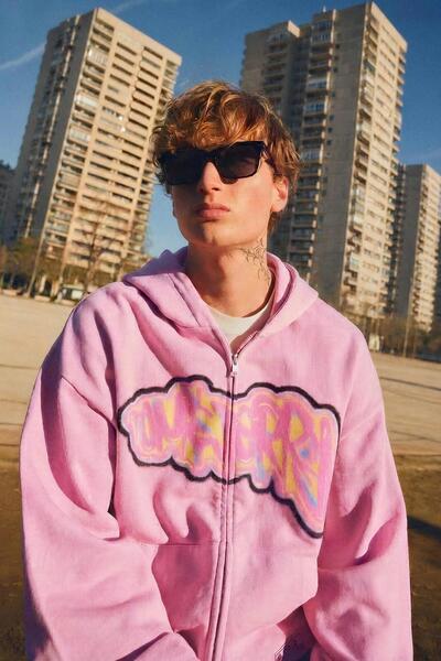 Bershka Tom & Jerry fermuarlı sweatshirt