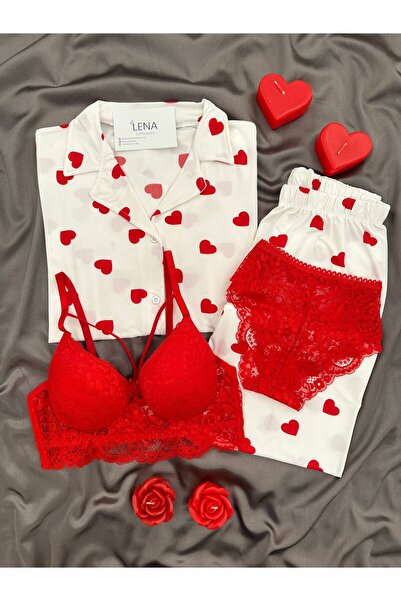 Lena Homewears Women's Short-Sleeved Milan Pajama Set with Underwear