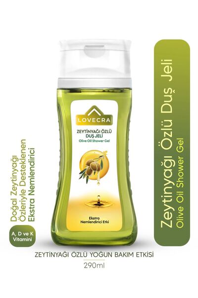 LOVECRA Zeytinyağı Özlü Duş Jeli Nemlendirici Besleyici Vitaminli Cilt Bakım ...